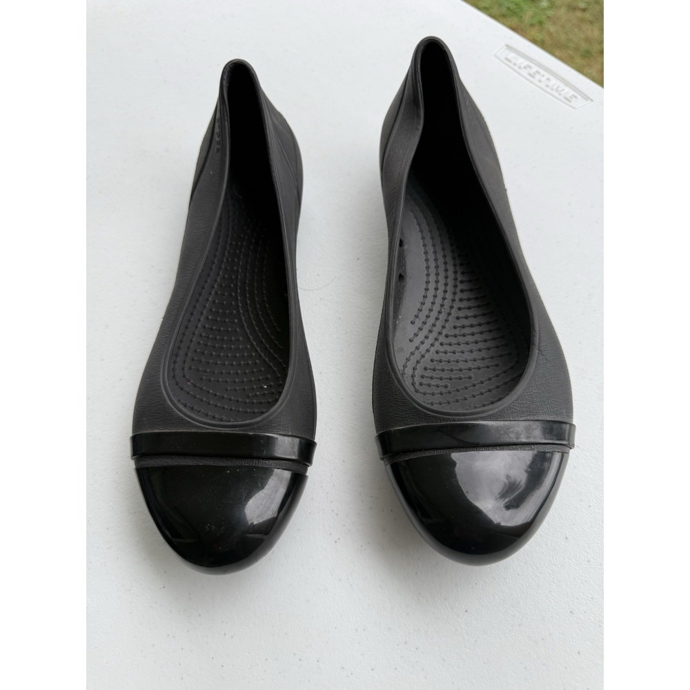 Crocs Shoe Womens Size‎ 6 Ballet Shoe Black  2,#15